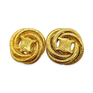 CELINE Triomphe Earrings "Gold"