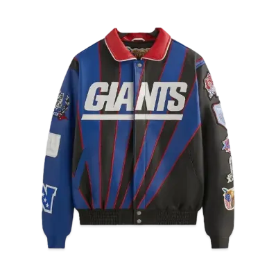Kith x Jeff Hamilton x The NFL: Giants Leather Varsity Jacket PH "Multi"