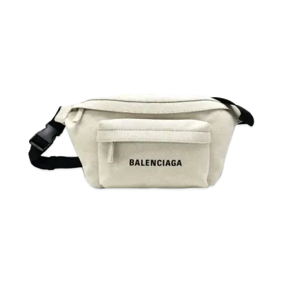 BALENCIAGA Everyday Canvas Belt Bag "White"