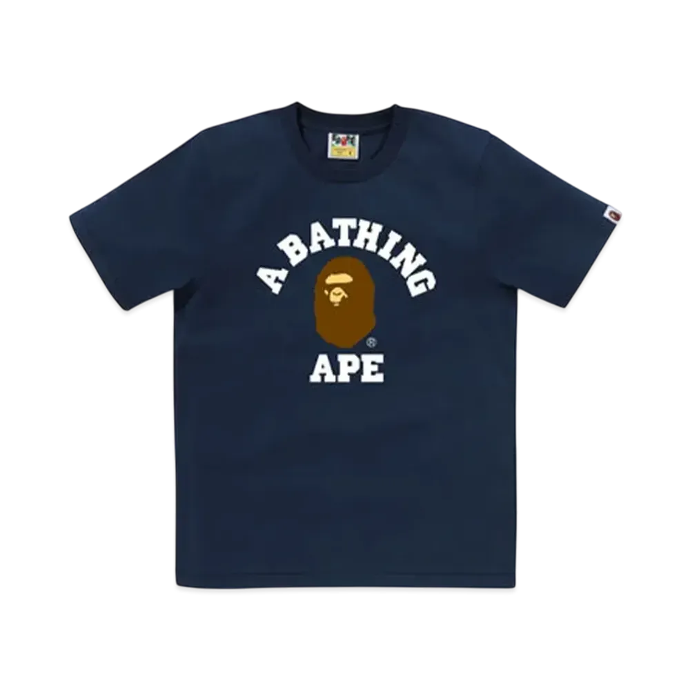 A BATHING APE College Tee "Navy"