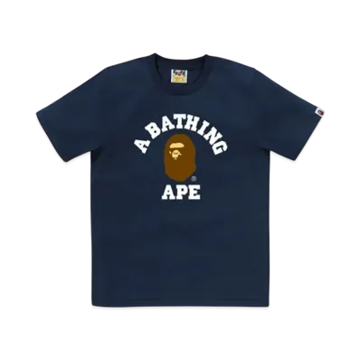 A BATHING APE College Tee "Navy"