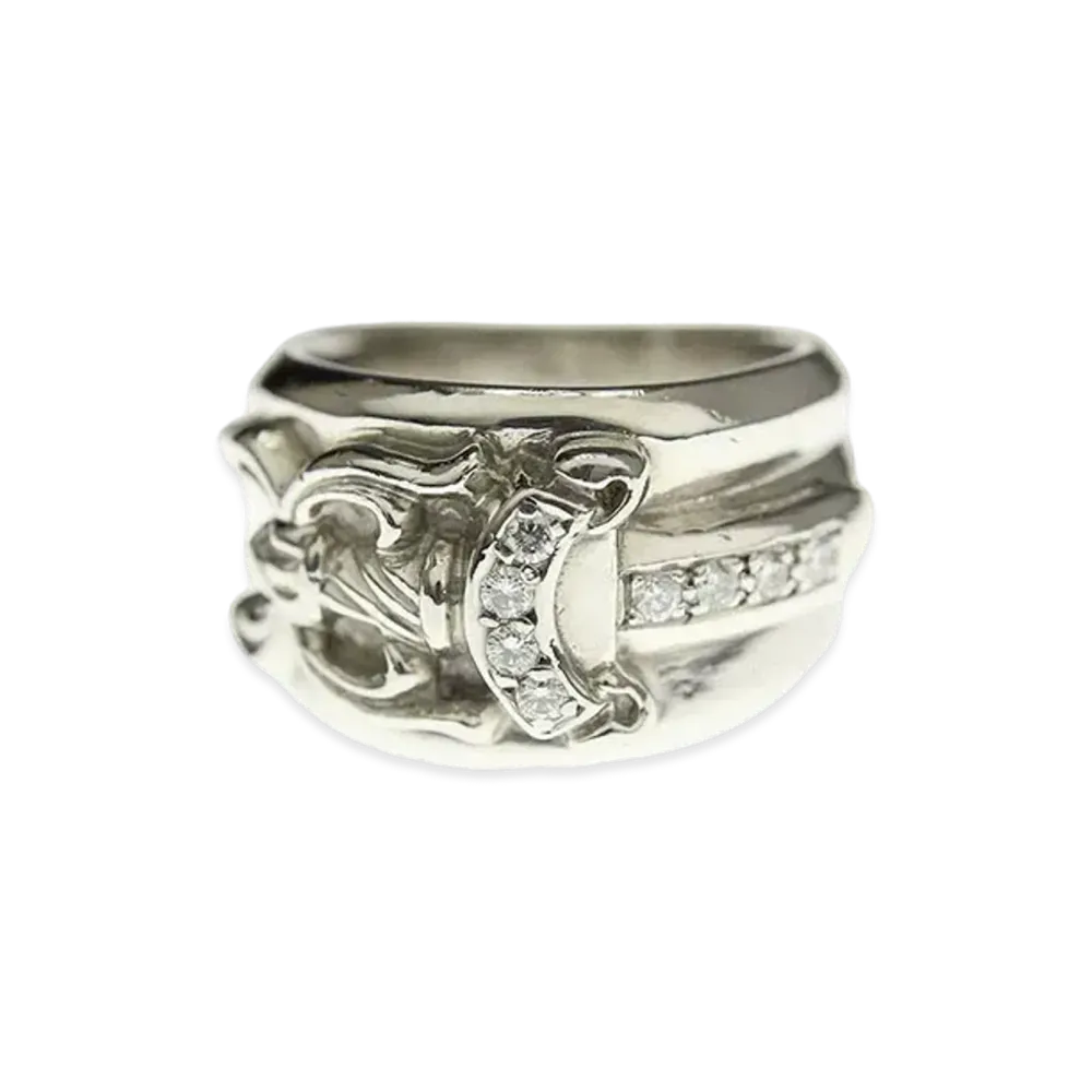 Chrome Hearts PT Dagger Pave Diamond Ring "Platinum"