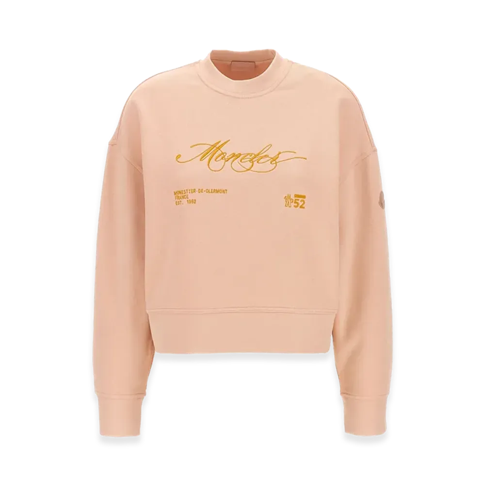 MONCLER Women's Embroidery Sweatshirt "Pink"