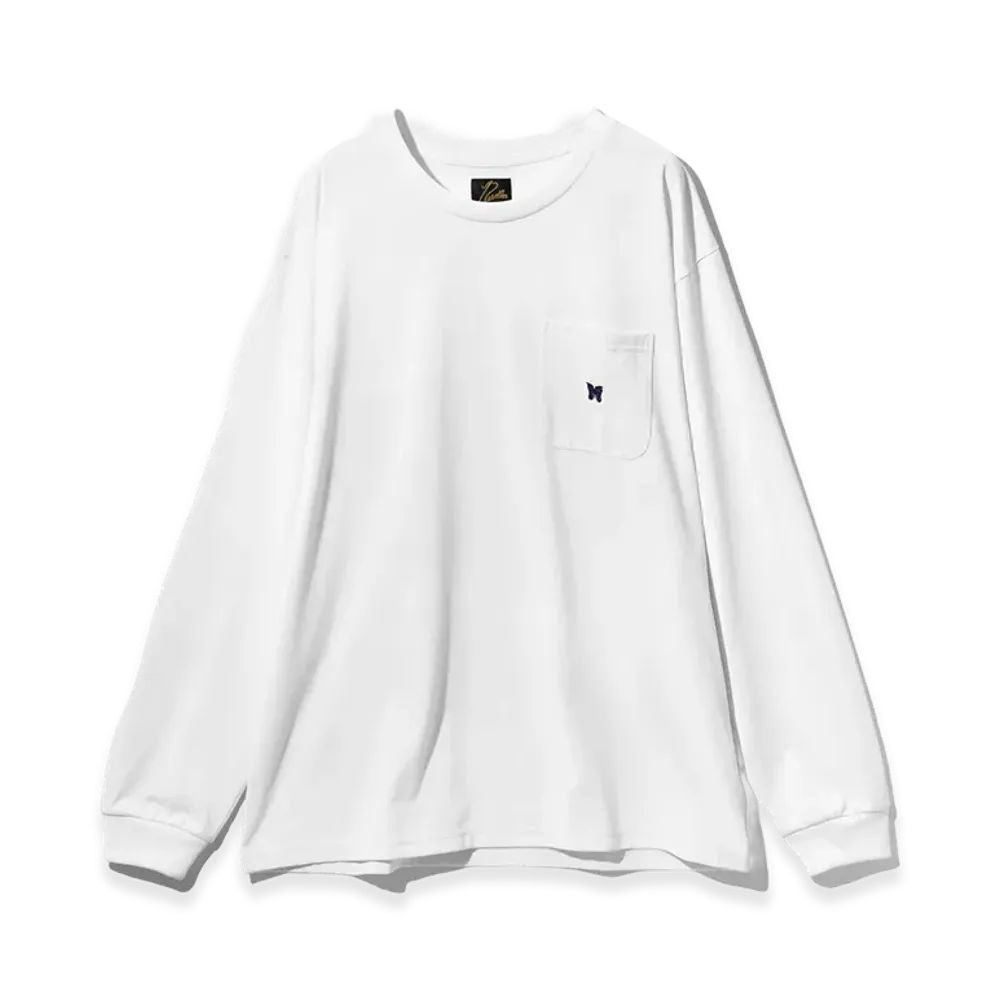 NEEDLES L/S Crew Neck T-Shirt Poly Jersey "White"