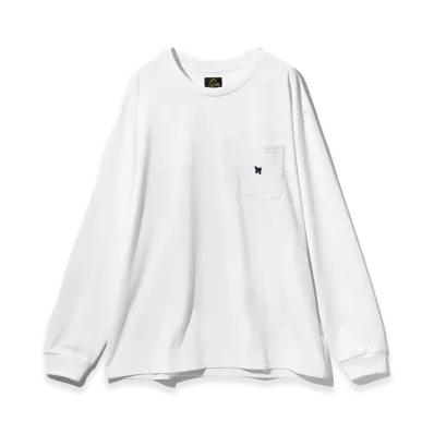 NEEDLES L/S Crew Neck T-Shirt Poly Jersey "White"