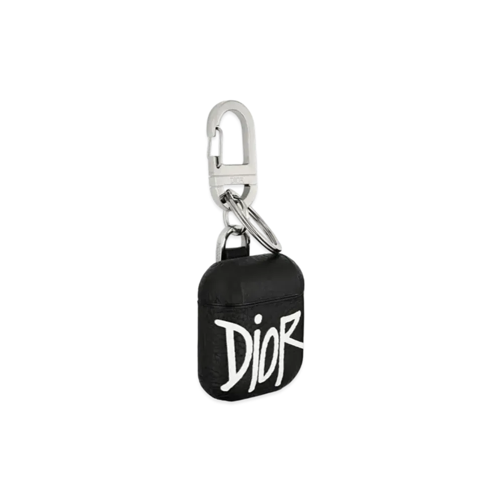 Dior x Shawn Stussy Logo Airpods Case "Black"