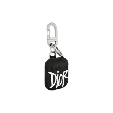 Dior x Shawn Stussy Logo Airpods Case "Black"
