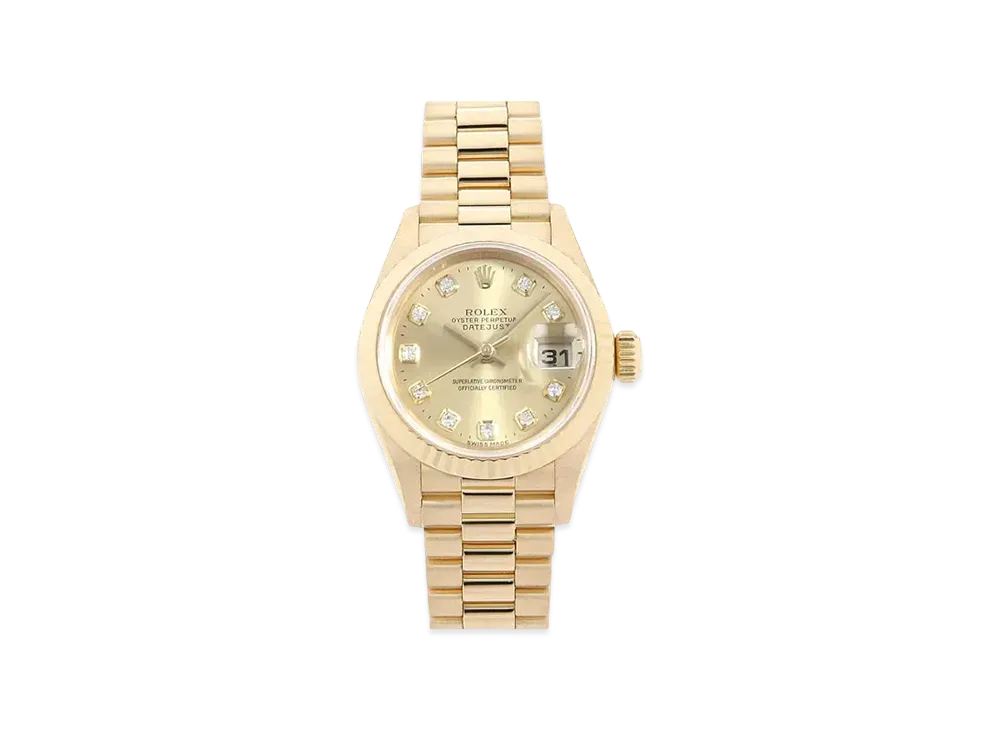 ROLEX Datejust 10P Diamonds "Champagne/Yellow Gold" 79178G
