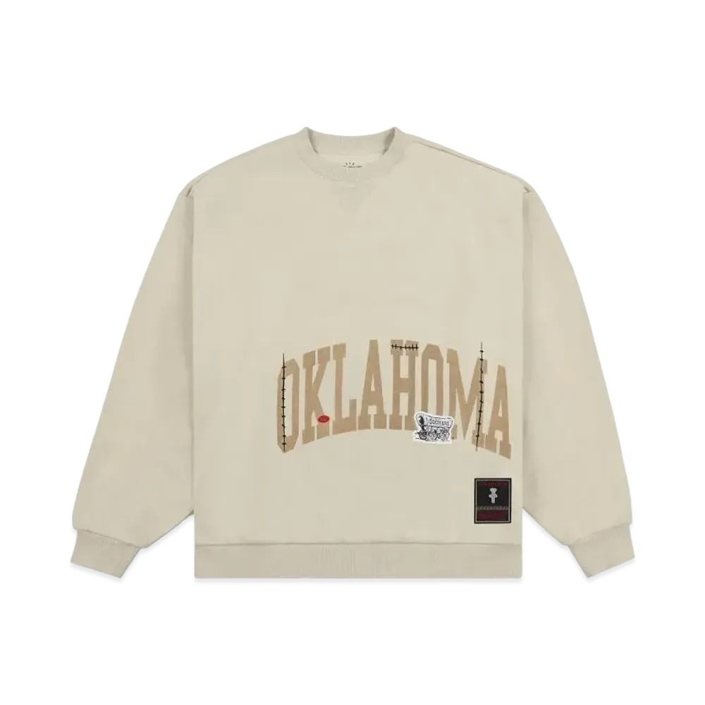 Travis Scott x M&N x University Of Oklahoma Crewneck "Ivory"