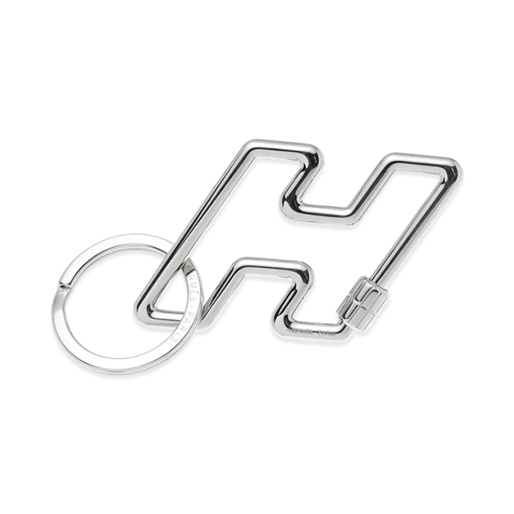 Hermes H Too Speed Key Ring "Silver"