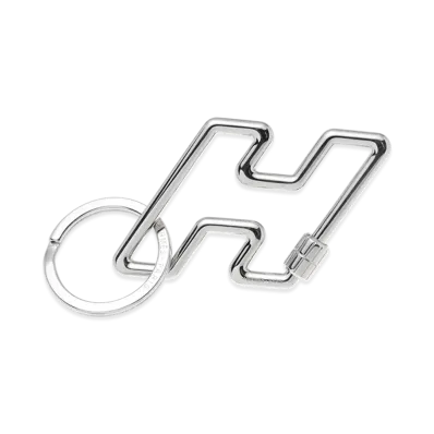 Hermes H Too Speed Key Ring "Silver"