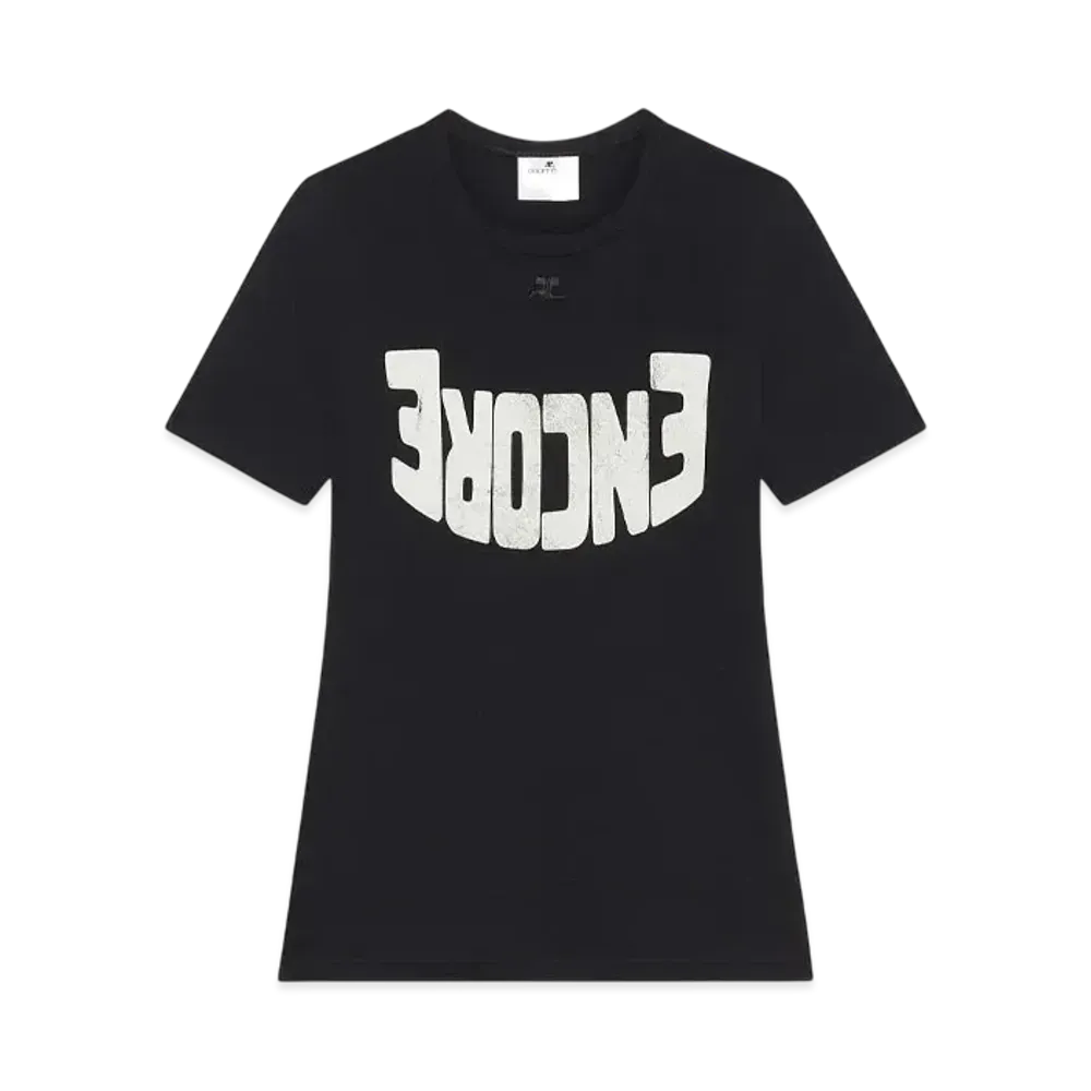 Courreges Encore Contrast T-Shirt "Black/Natural"