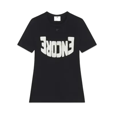 Courreges Encore Contrast T-Shirt "Black/Natural"