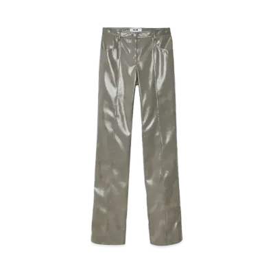 MSGM Petent Leather Pants "Gray"