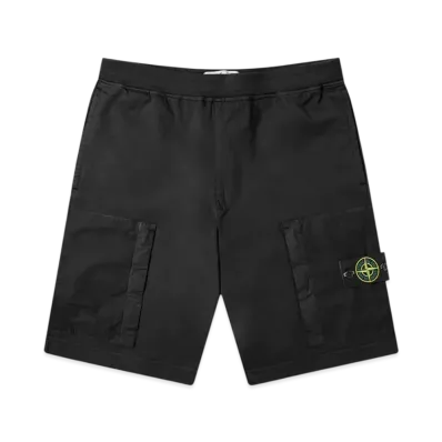 Stone Island 62353 Fleece Cargo Bermuda Shorts - 20SS "Black"