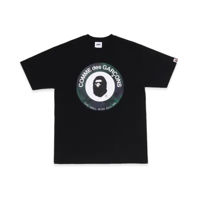 A BATHING APE x COMME des GARCONS CDG Osaka Bape Target Tee "Black"