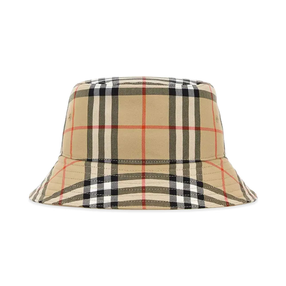 Burberry Embroidered Canvas Bucket Hat "Checked"