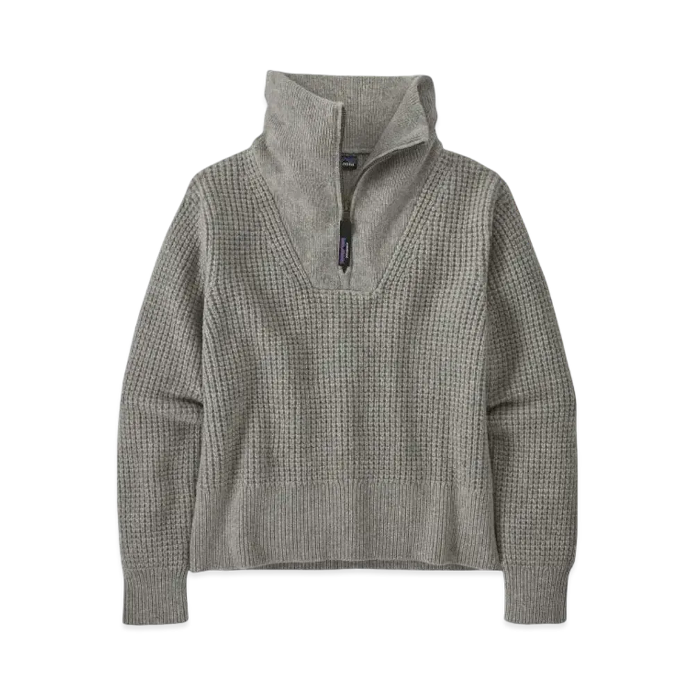Patagonia Women's Recycled Wool Blend 1/4 Zip Sweater "Grey"