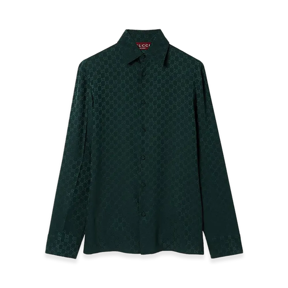GUCCI GG Jacquard Shirt "Green"