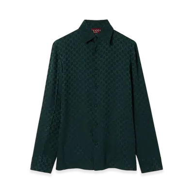 GUCCI GG Jacquard Shirt "Green"