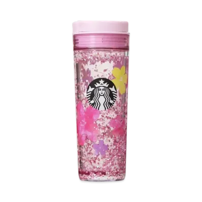 STARBUCKS SAKURA 2024 water intumbler 473ml "Pink Glitter"