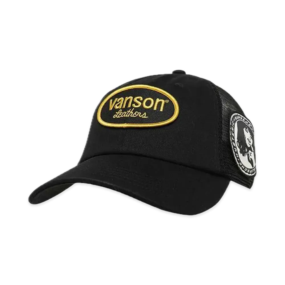 Supreme x HYSTERIC GLAMOUR Vanson Leather Mesh Back 6-Panel "Black"