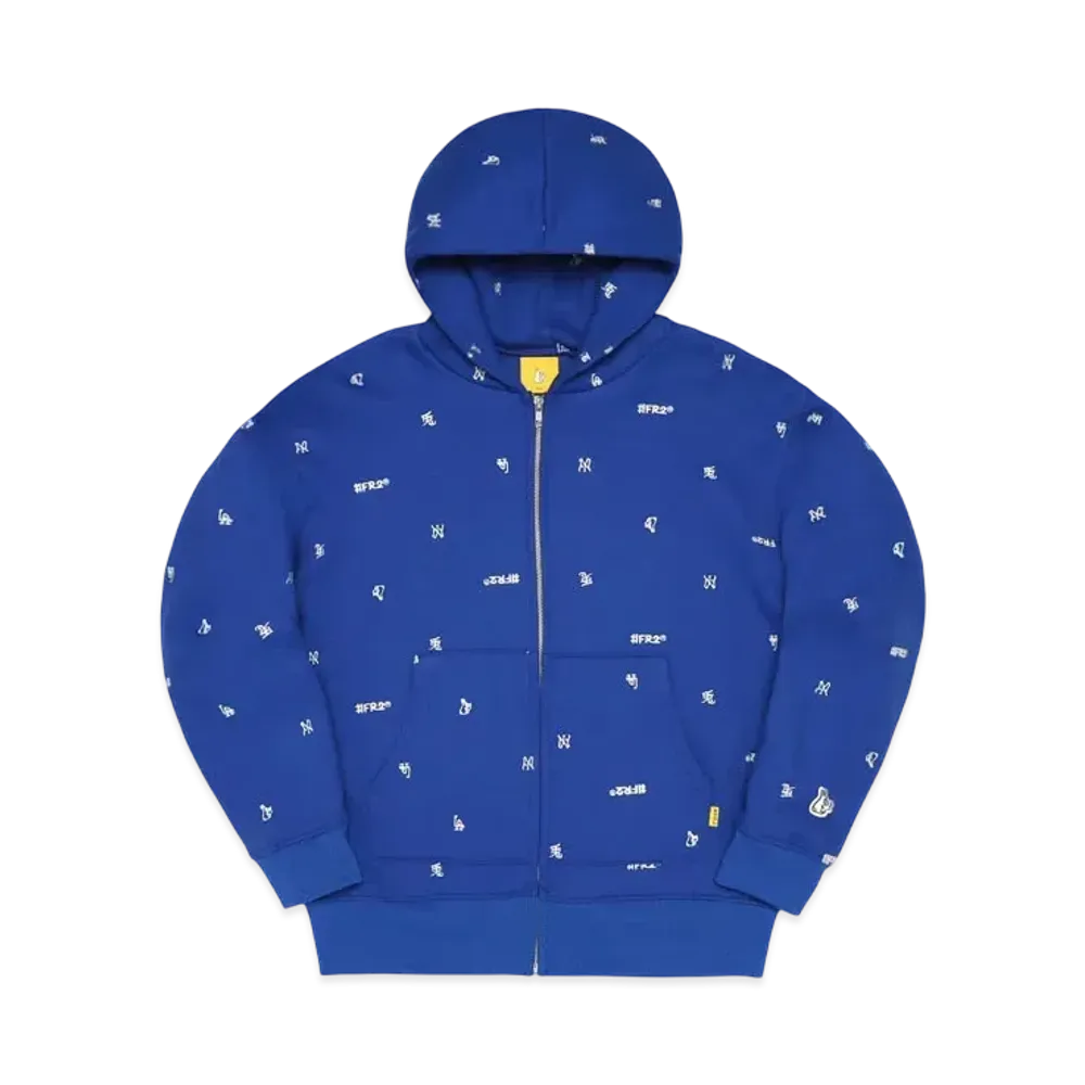 FR2 Full Pattern Icon Logo Zipup Hoodie "Blue"