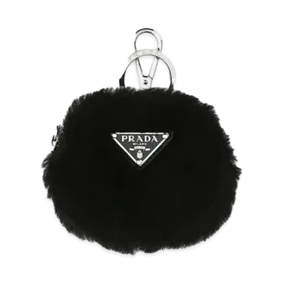 PRADA Mini Fur Pouch "Black"