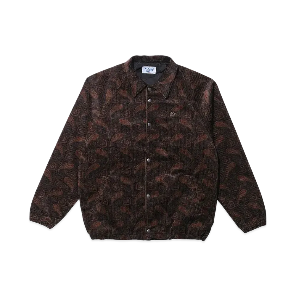 KEBOZ Paisley Corduroy Coach Jacket "Brown"