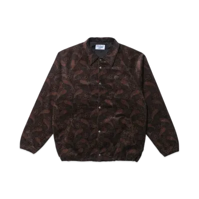 KEBOZ Paisley Corduroy Coach Jacket "Brown"