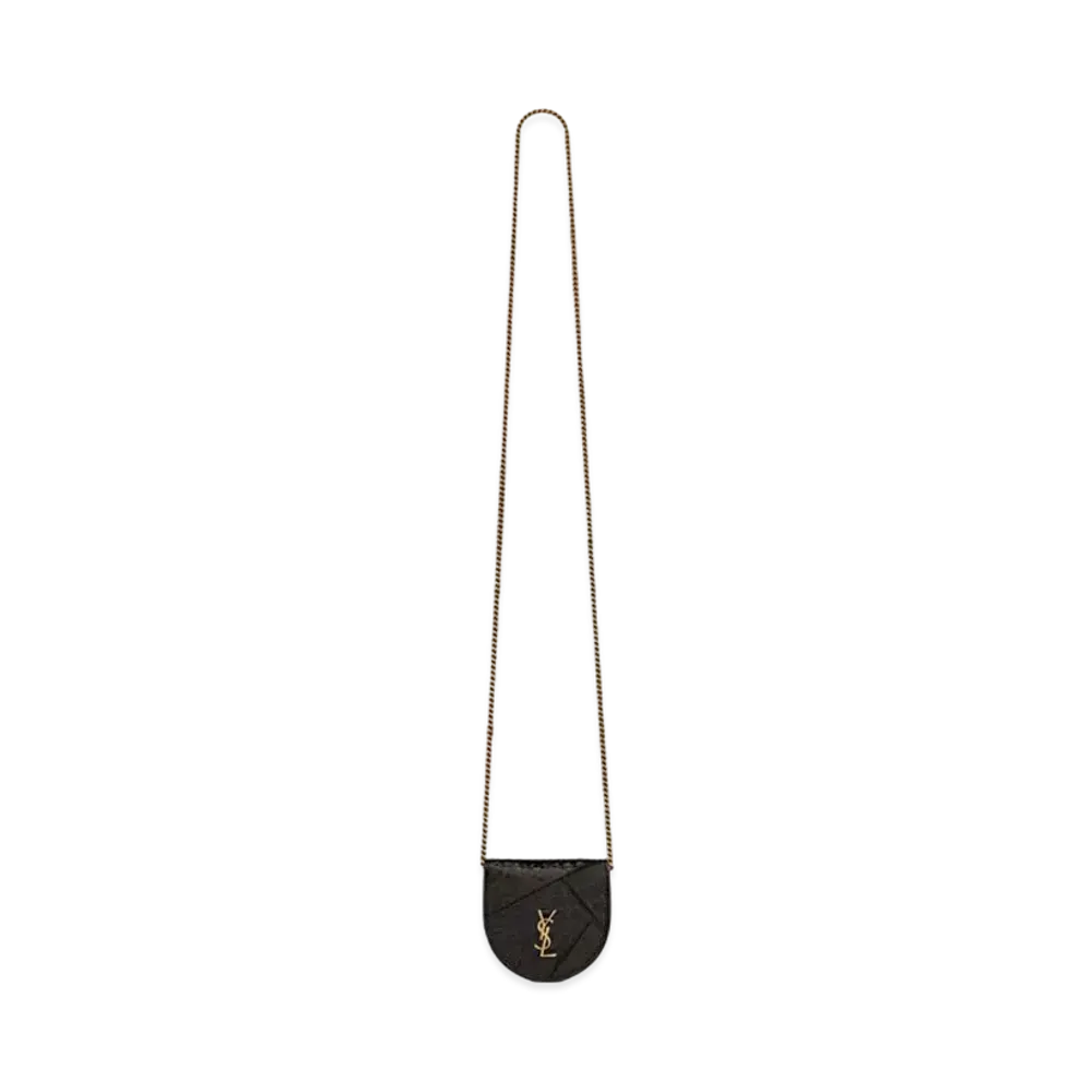 Saint Laurent Le K Baby Satchel In Precious Patchwork And Leather "Black Coffee"