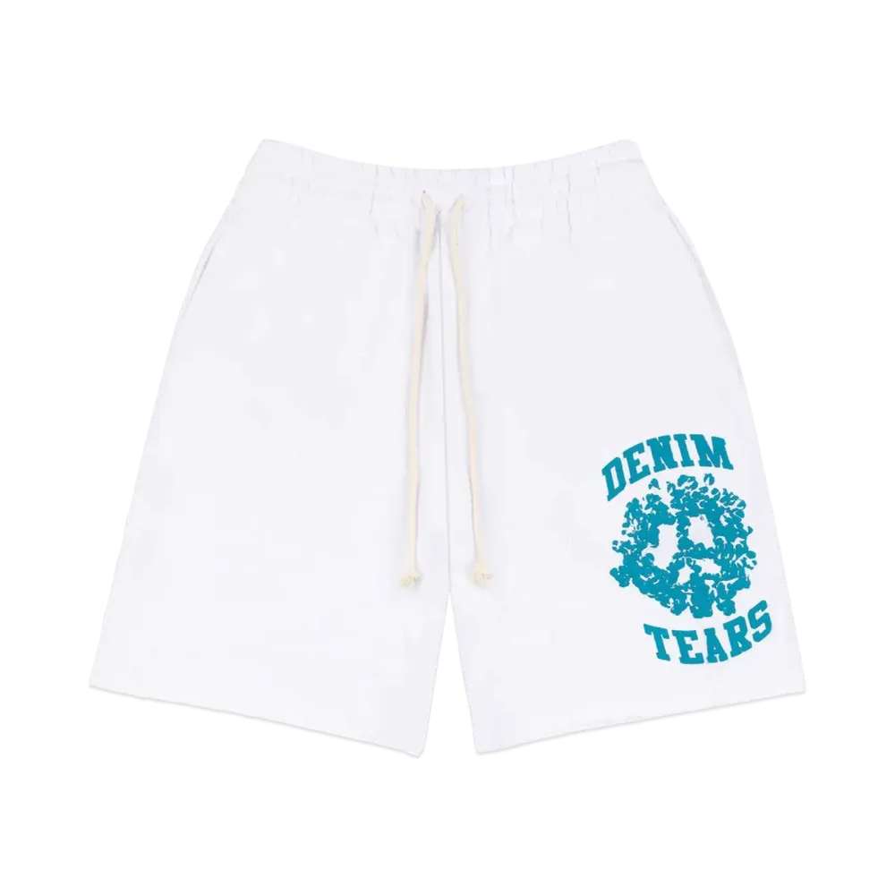 DENIM TEARS Denim University Sweat Shorts "White"