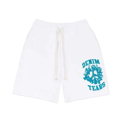 DENIM TEARS Denim University Sweat Shorts "White"