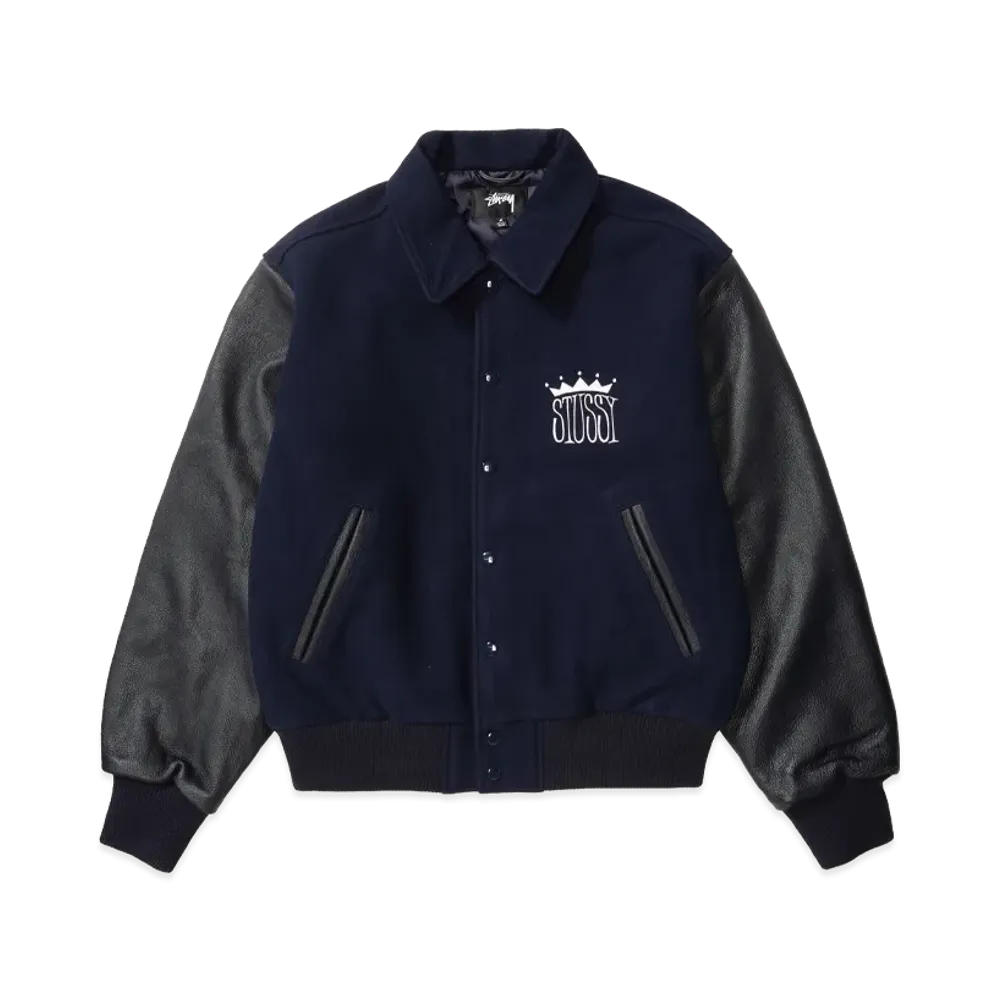 Stussy King Varsity Jacket "Navy"