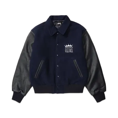 Stussy King Varsity Jacket "Navy"