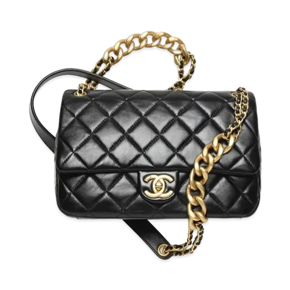 CHANEL Small Flap Bag Lambskin "Black"