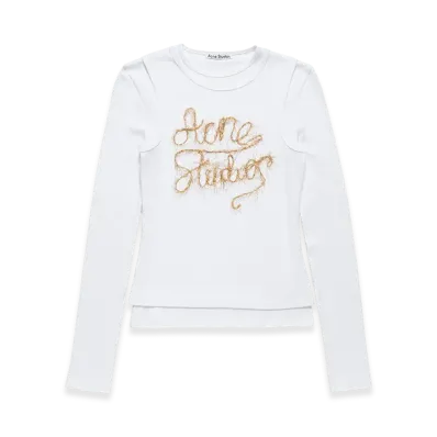 Acne Studios Layered Logo T-Shirt "Optic White"