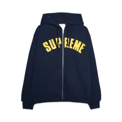 Supreme Arc Thermal Zip Up Hooded Sweatshirt "Navy"