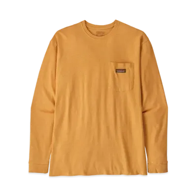 patagonia Men's Long Sleeve Work Pocket T-Shirt "Dried Mango"