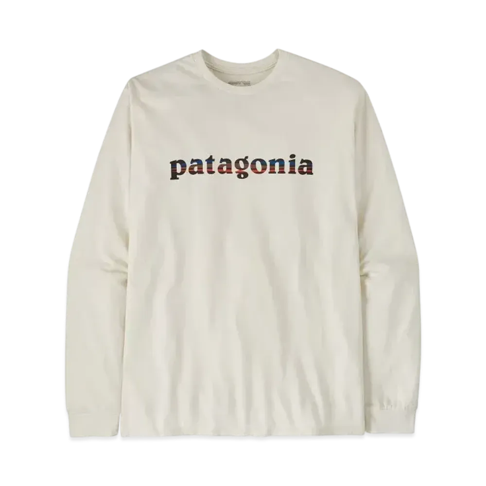 Patagonia Men's Longsleep 73 Text Logo Responsibility "White"