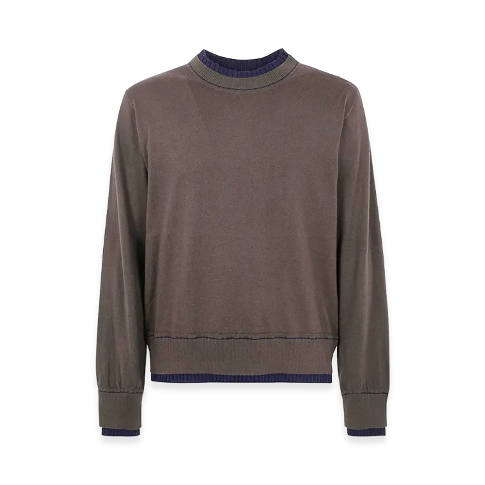 sacai Cotton Cashmere Knit Pullover "Khaki"
