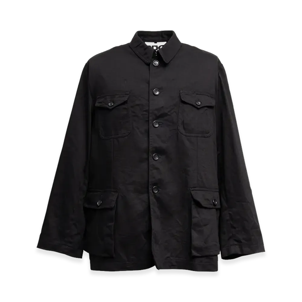 COMME des GARCONS CDG Cotton Drill Garment Washed Maojacket "Black"
