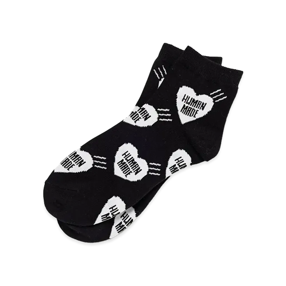 HUMAN MADE Heart Short Socks "Black"