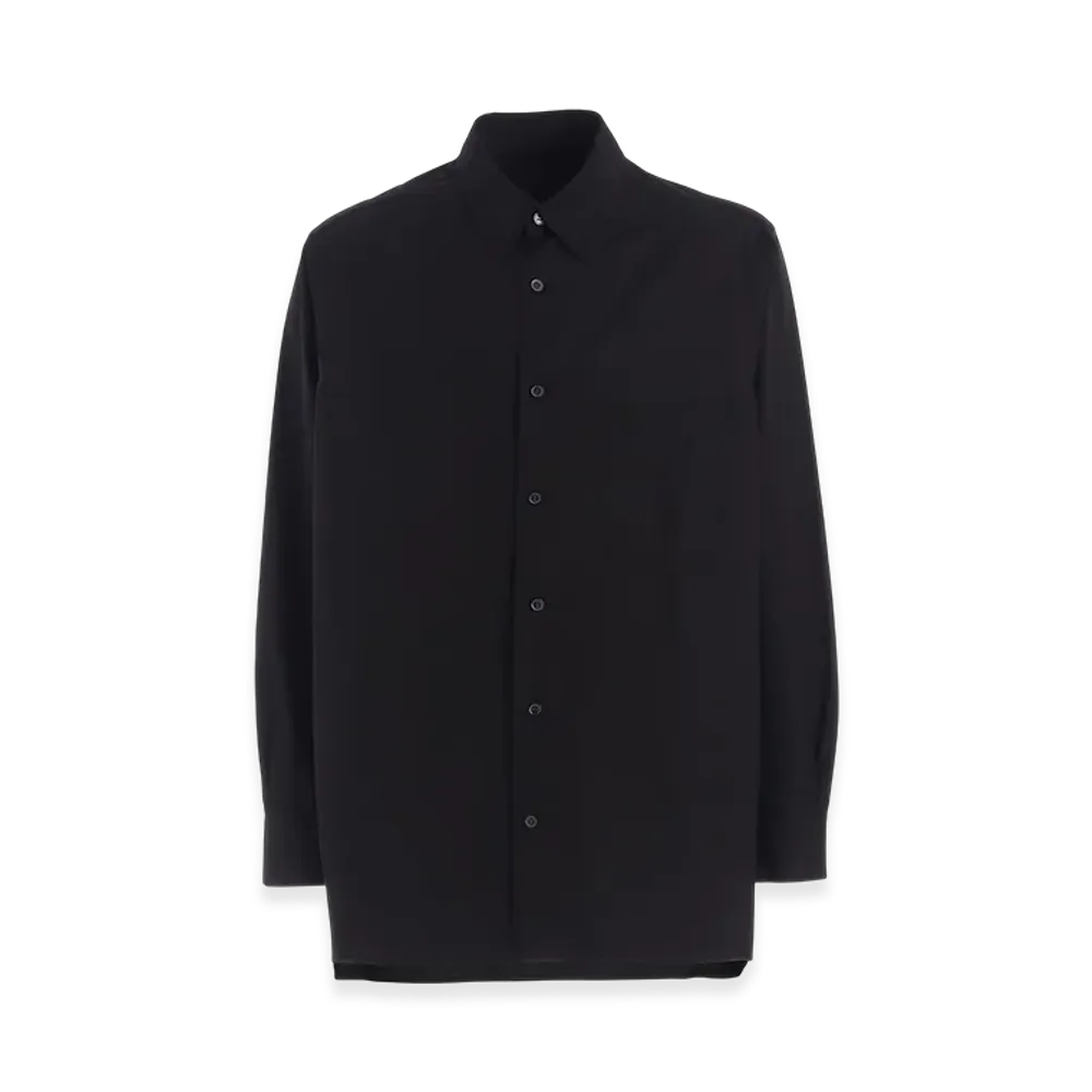 S'YTE Cotton Broad Loose-Fit Regular Collar Shirt "Black"