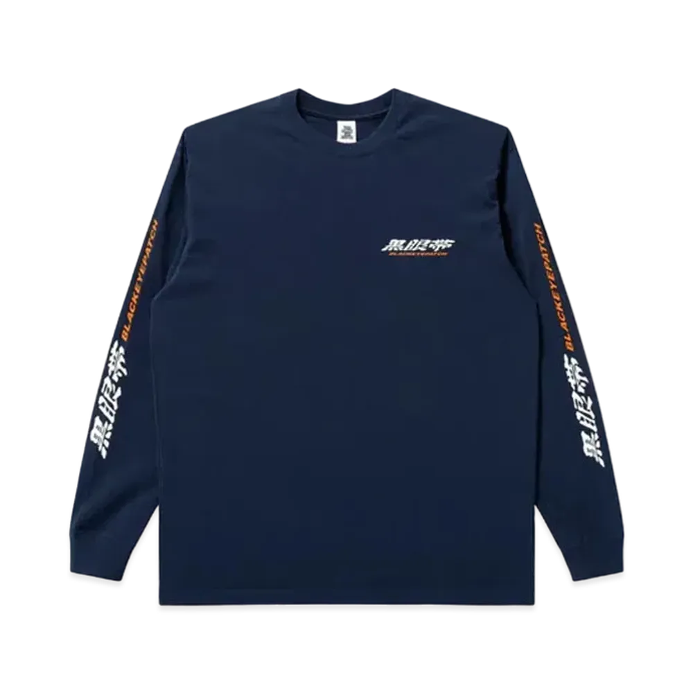 Black Eye Patch Kurogantai Logo L/S Tee "Navy"