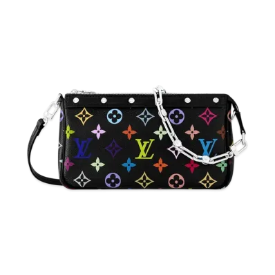 Louis Vuitton x Takashi Murakami Pochette Accessoires "Multicolore Noir"