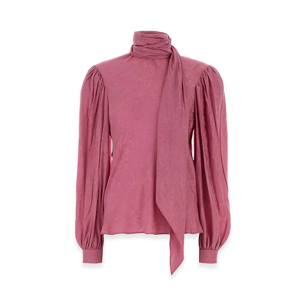GUCCI Women's Fuchsia Twill Blouse "Pink"