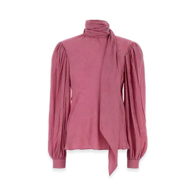 GUCCI Women's Fuchsia Twill Blouse "Pink"