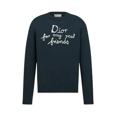 Dior Men's Dior and Hylton Nel Sweater Cotton-Blend Jersey "Blue"