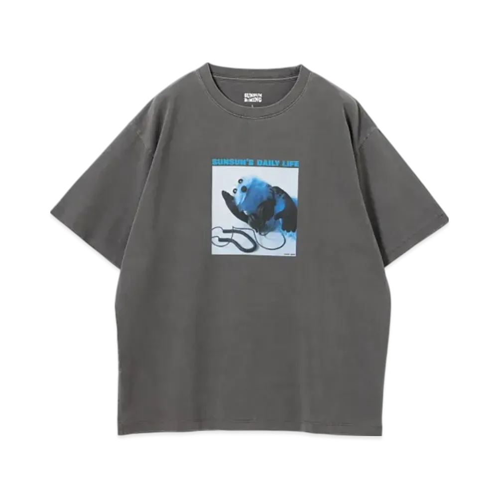 B:MING by BEAMS x PUPPET SUNSUN / Fade Photo Print T-Shirt Music "InkBlack"